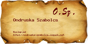 Ondruska Szabolcs névjegykártya
